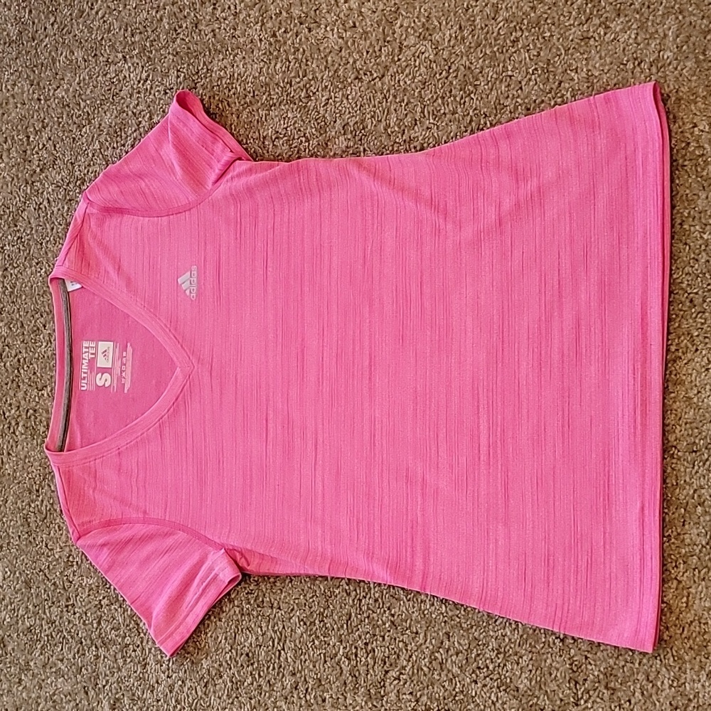 Adidas brand short sleeve v-neck atheltic top